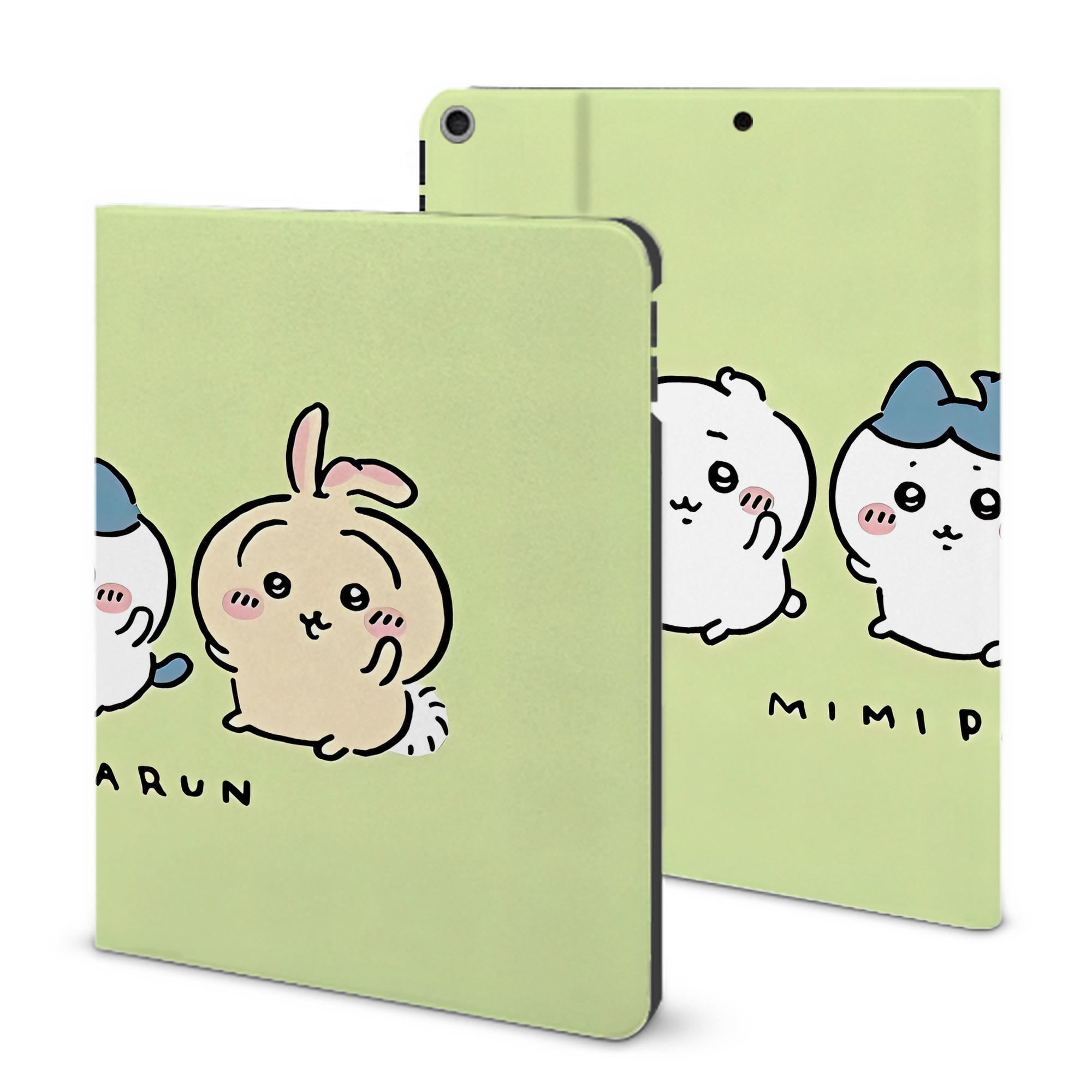 （画像用） ちいかわ Chii-kawa IPad ケース ブック型 PUレザー TPU 耐衝撃 軽量 薄型 ペン収納なし 全面保護 IPad 各モデル対応